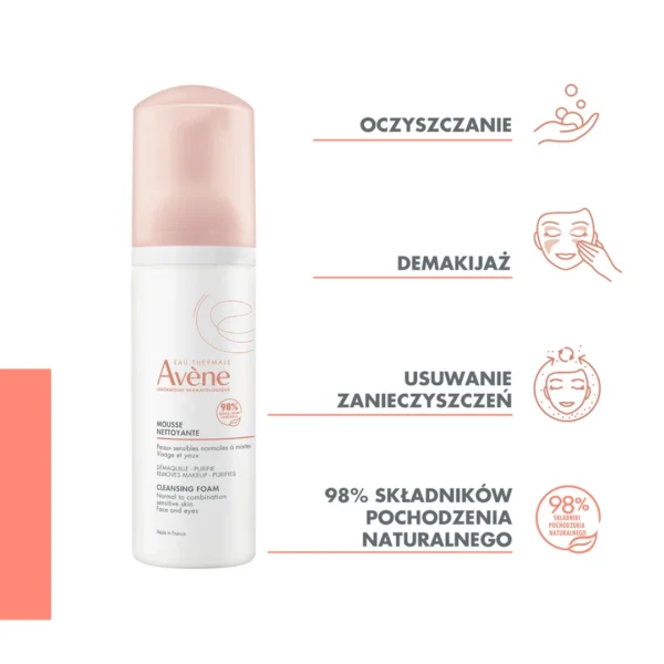 Avène pianka oczyszczająca, 150 ml - obrazek 2