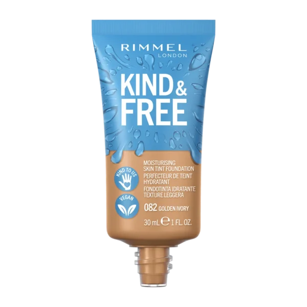 Rimmel Kind & Free wegański podkład nawilżający, 082 Golden Ivory, 30 ml