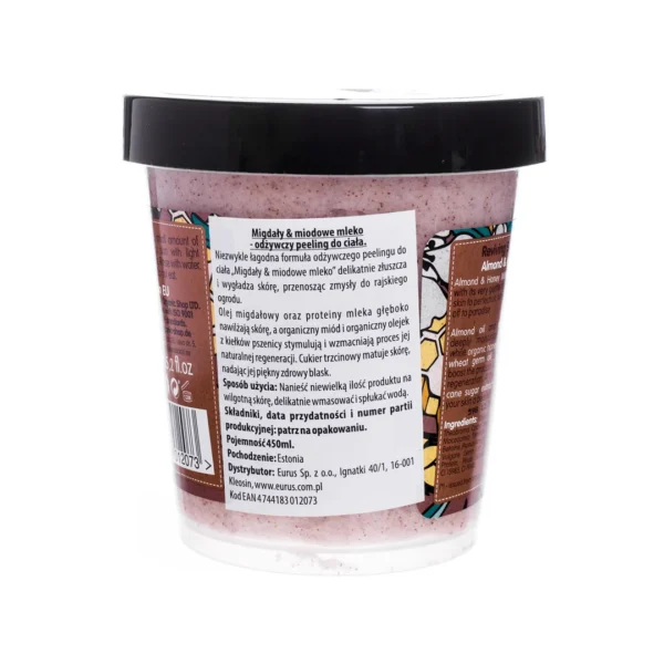 Organic Shop odżywczy peeling do ciała migdały i miodowe mleko, 450 ml