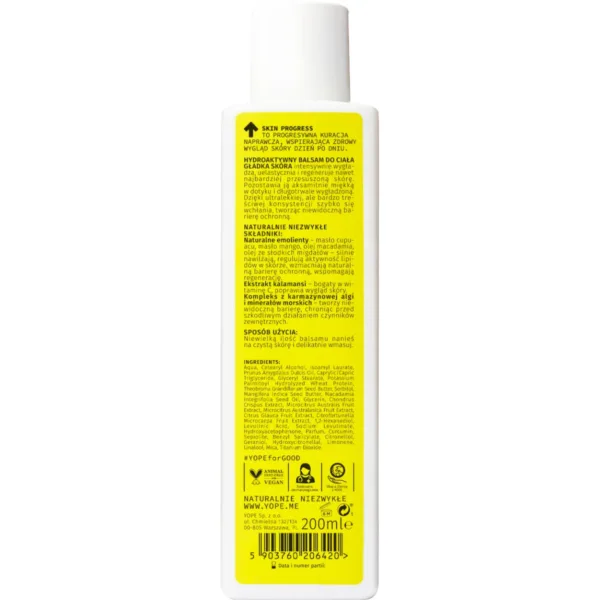 YOPE Skin Progress Gładka Skóra hydroaktywny balsam do ciała Sour Fruits, 200 ml - obrazek 2