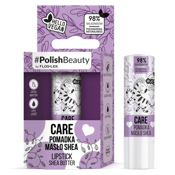 Floslek Lip Vege Care pomadka z masłem shea, 3,5 g - obrazek 3