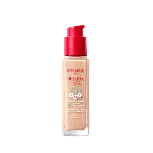 Bourjous Healthy Mix witaminowy podkład do twarzy, 50 Rose Ivory, 30 ml - obrazek 3