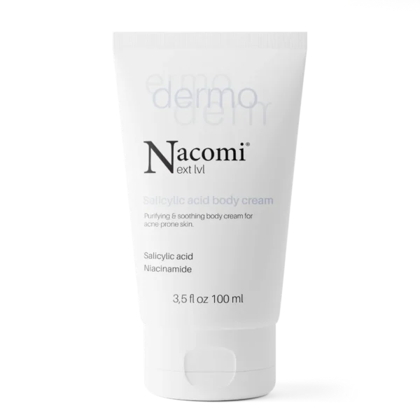 Nacomi Next Level Dermo oczyszczająco-łagodzący krem do ciała z kwasem salicylowym i niacynamidem, 100 ml