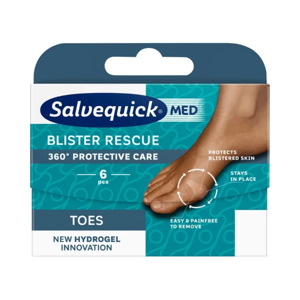 Salvequick Med Blister Rescue plastry na pęcherze na palcach u stóp, 6 szt.