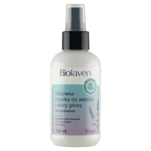 Biolaven organic odżywka-mgiełka do włosów i skóry głowy Olej z pestek winogron & Olejek lawendowy, 150 ml