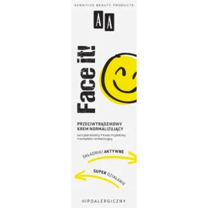 AA FACE IT! Przeciwtrądzikowy krem normalizujący, 40 ml