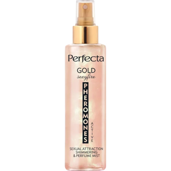 Perfecta Mist Pheromones Active Gold Sexyfire mgiełka do ciała z brokatem, 200 ml