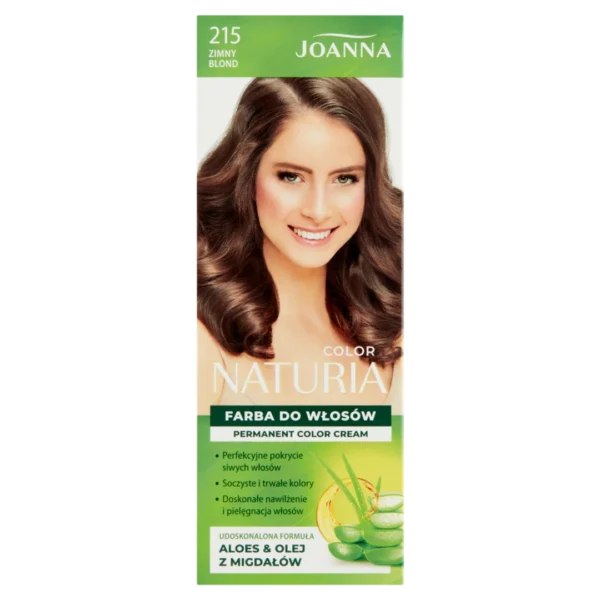 Joanna Naturia Color farba do włosów nr 215 Zimny Blond, utleniacz 60 g + farba 40 g