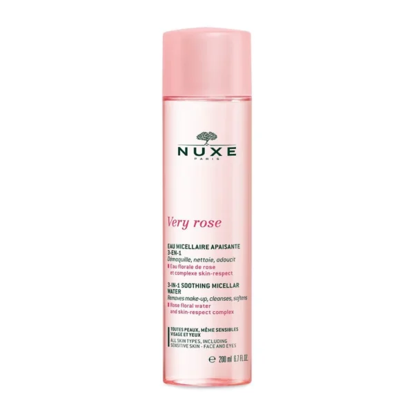 Nuxe Very Rose łagodząca woda micelarna 3 w 1, 200 ml