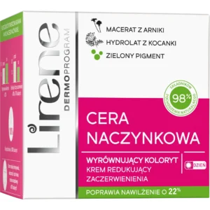 Lirene CERA NACZYNKOWA wyrównujący koloryt krem redukujący zaczerwienienia na dzień, 50 ml