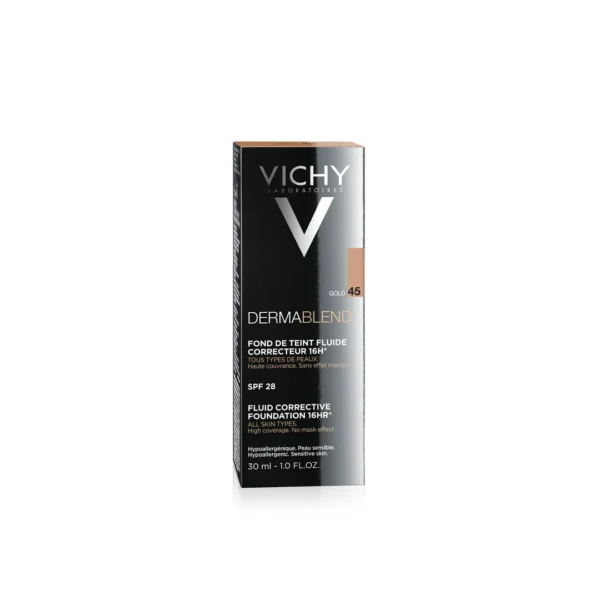 Vichy Dermablend fluid korygujący Gold 45, 30 ml - obrazek 3