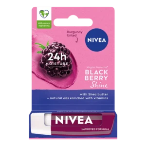 Nivea Blackberry Shine pielęgnująca pomadka do ust, 4,8 g