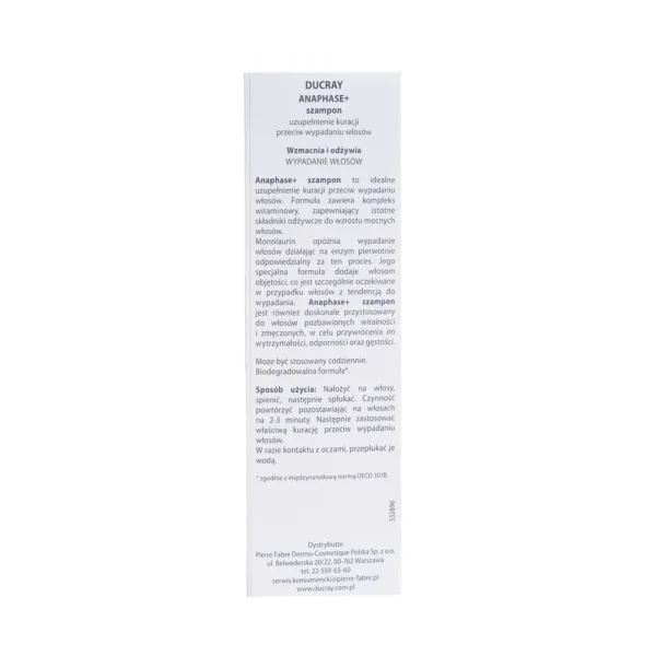 Ducray Anaphase+ szampon uzupełniający kurację przeciw wypadaniu włosów, 200 ml - obrazek 3