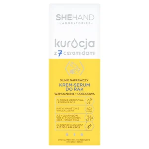 SheHand Kuracja z 7 ceramidami silnie naprawczy krem-serum do rąk Wzmocnienie + Odbudowa, 75 ml