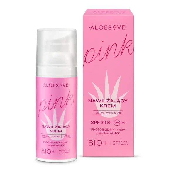 Aloesove Pink krem nawilżający do twarzy SPF 30, 50 ml - obrazek 4