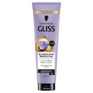 Schwarzkopf Gliss Blonde Hair Perfector fioletowa maska 2 w 1, 150 ml