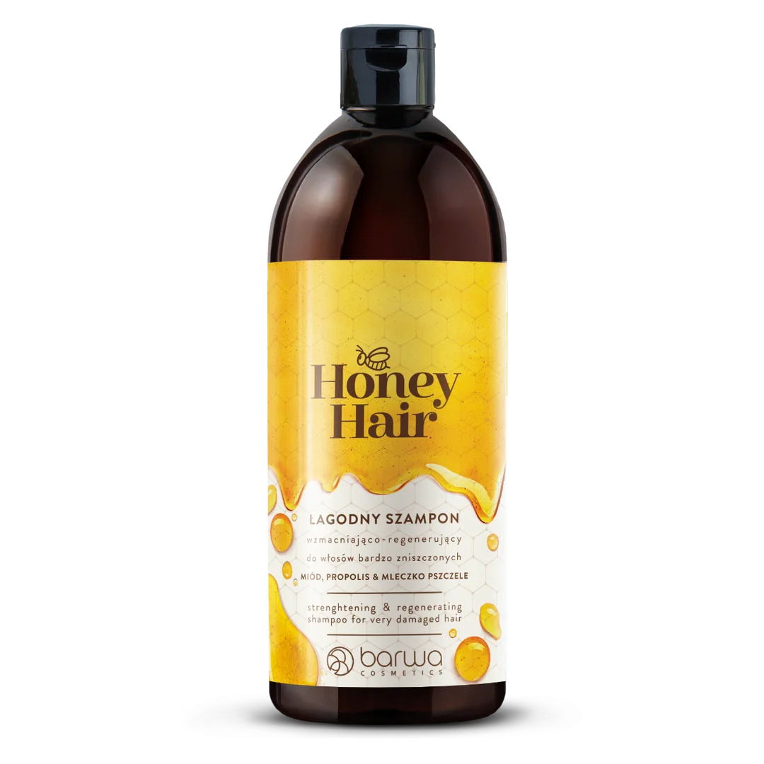 Barwa Honey Hair Szampon do włosów wzmacniająco-regenerujący, 480 ml