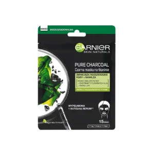 Garnier Skin Naturals Pure Characoal maska na tkaninie z węglem aktywnym, 28 g