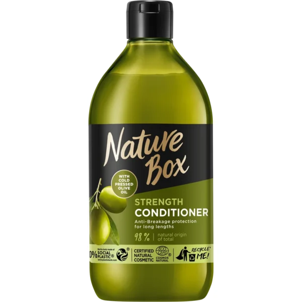 Nature Box Strength odżywka do włosów Oliwka, 385 ml