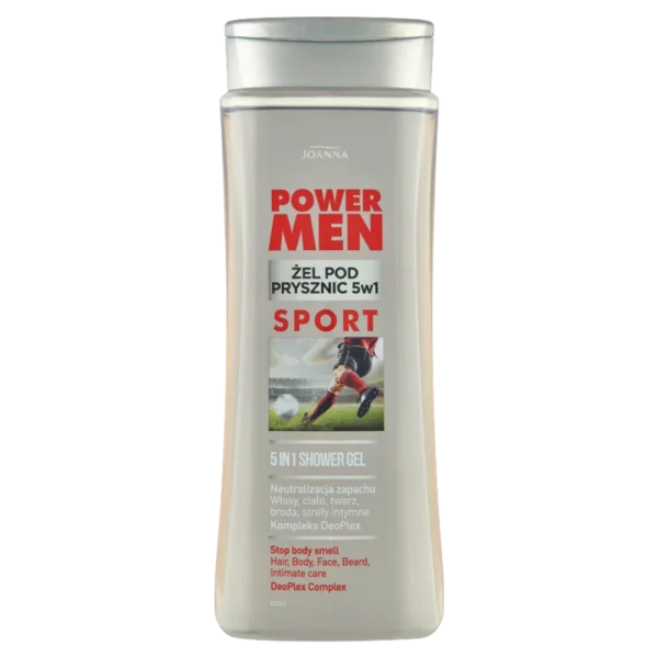 Joanna POWER MAN Sport żel pod prysznic 5w1, 300 ml