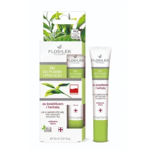 Floslek żel do powiek i pod oczy, ze świetlikiem i herbatą, 15 ml