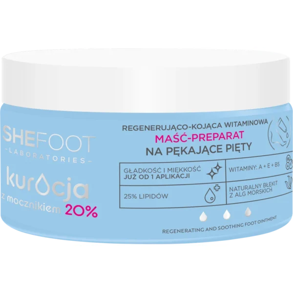 SheeFoot Kuracja z mocznikiem regenerująco-kojąca witaminowa maść-preparat na pękające pięty - mocznik 20%, 80 g