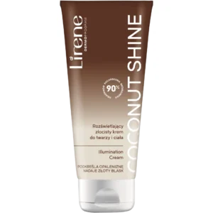 Lirene PERFECT TAN rozświetlający złocisty krem do twarzy i ciała Coconut Shine, 150 ml