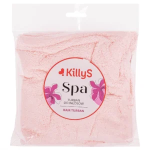 Killys Spa turban do włosów różowy, 1 szt.