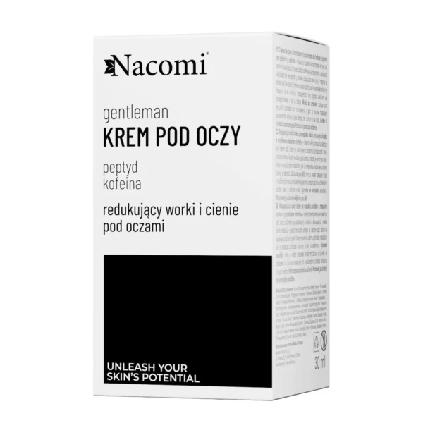 Nacomi Gentleman rozświetlający krem pod oczy z peptydem i kofeiną, 30 ml