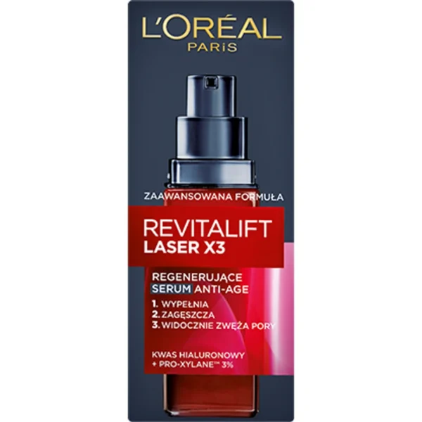 L`Oreal Paris Revitalift Laser X3 regenerujące serum do twarzy Anti-Age, 30 ml - obrazek 3