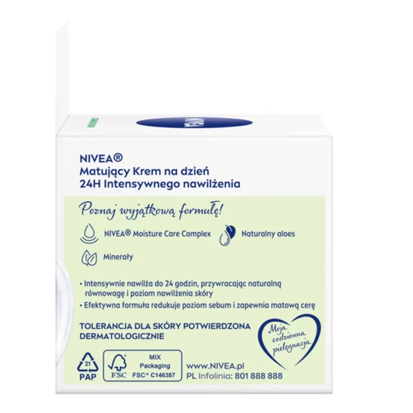 NIVEA 24H krem to twarzy na dzień dla cery mieszanej i tłustej, 50 ml - obrazek 4