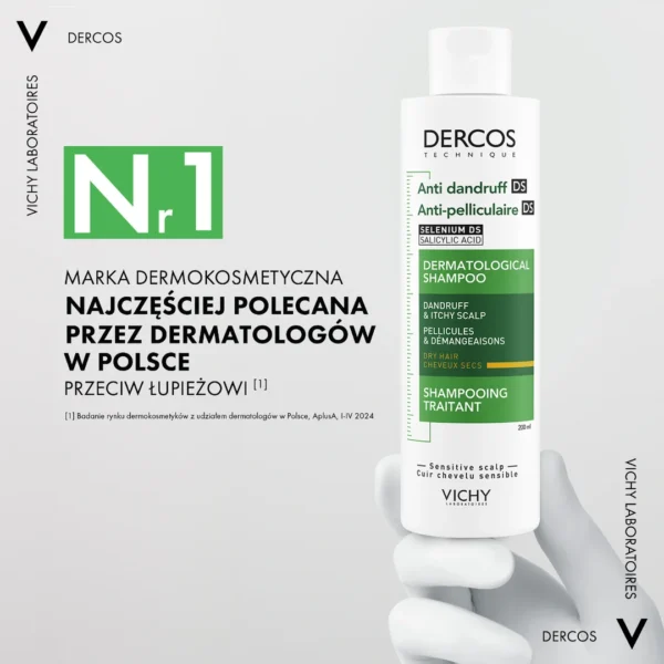 Vichy Dercos szampon przeciwłupieżowy do włosów suchych, 200 ml - obrazek 3