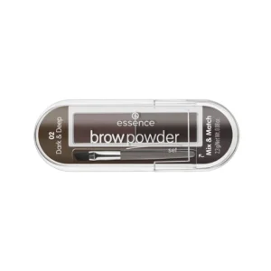 Essence Brow Powder Set zestaw do stylizacji brwi nr 01 Dark Deep, 2,3 g