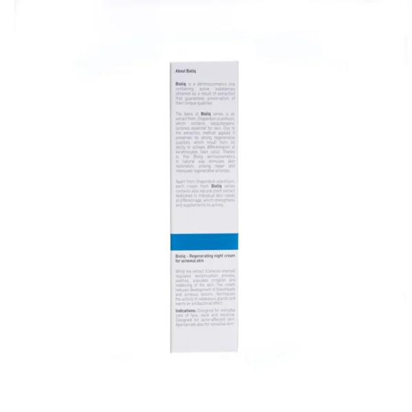 Bioliq Dermo krem regenerujący do cery trądzikowej na noc, 50 ml - obrazek 3