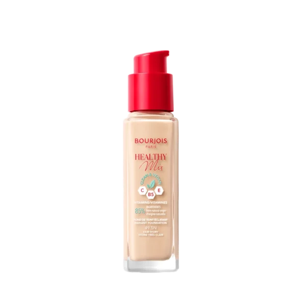Bourjous Healthy Mix witaminowy podkład do twarzy, 49,5N Fair Ivory, 30 ml - obrazek 3