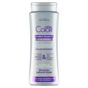 Joanna Ultra Color srebrny szampon, srebrne, popielate odcienie blond, 400 ml