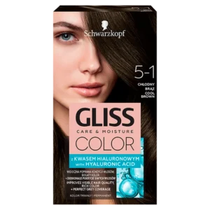 Schwarzkopf Gliss Color farba do włosów nr 5-1 Chłodny brąz, 1 szt.