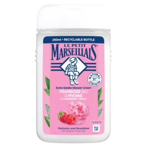 Le Petit Marseiliais żel pod prysznic kremowy, malina i piwonia, 250ml