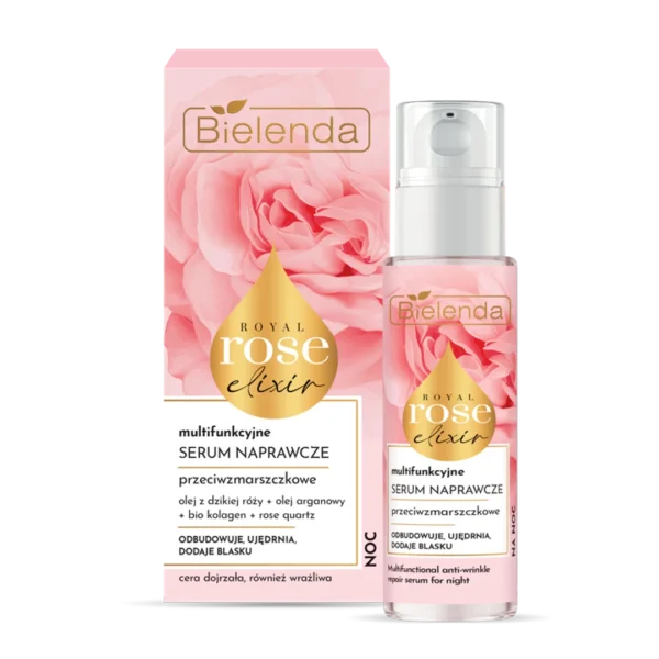 Bielenda Royal Rose multifunkcyjne przeciwzmarszczkowe serum naprawcze na noc, 30 ml - obrazek 2