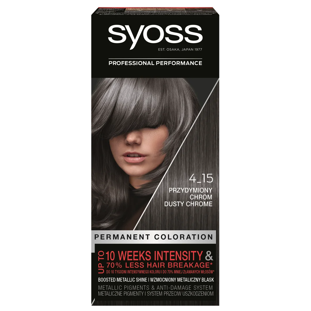 Syoss Permanent Coloration farba do włosów trwale koloryzująca 4-15 Przydymiony Chrom, 1 szt.