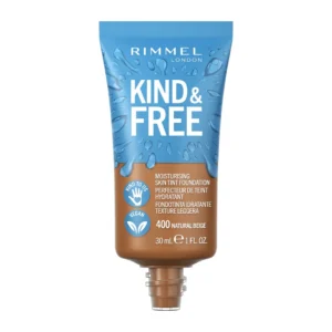 Rimmel London Kind & Free wegański podkład nawilżający, Natural Beige, 30 ml