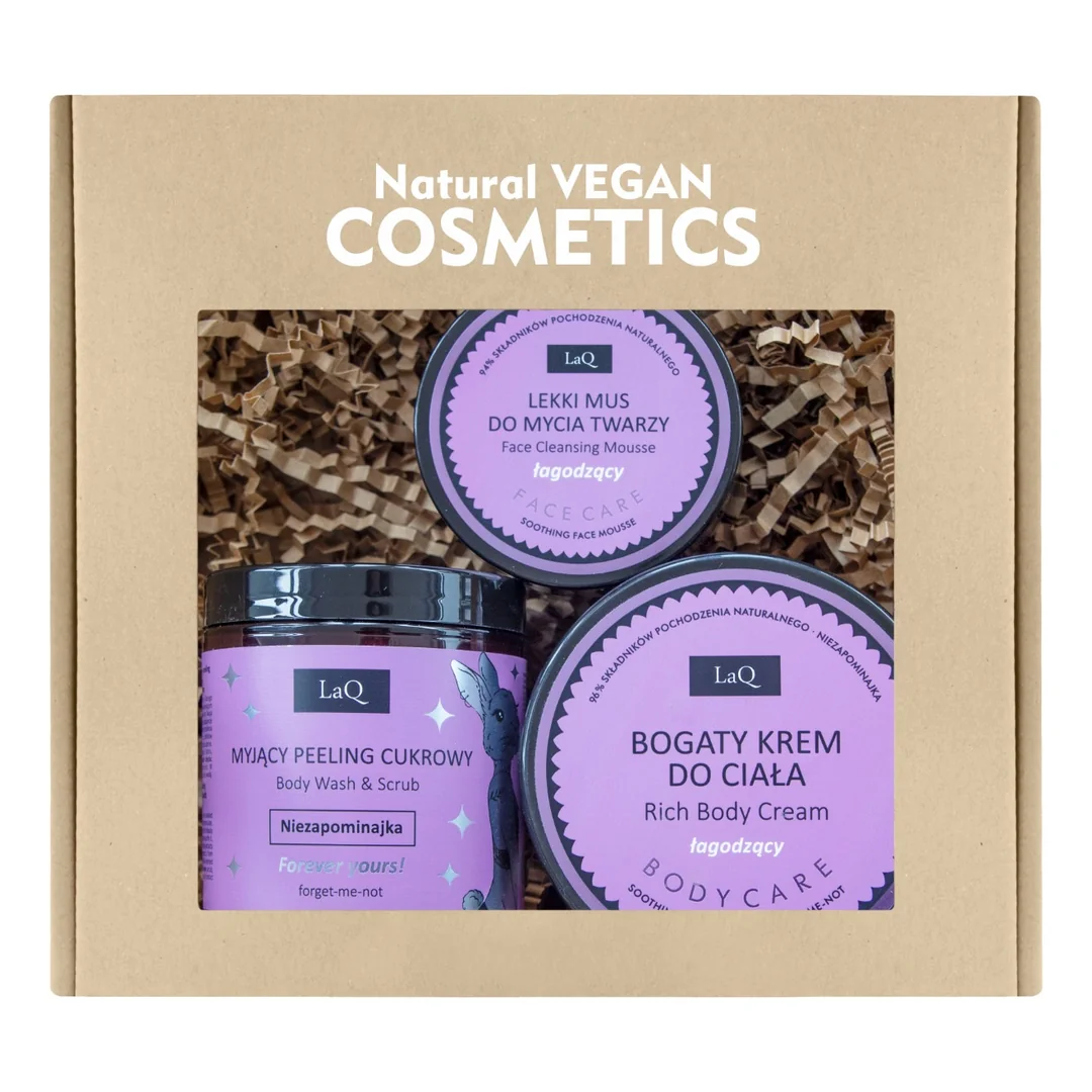 Zestaw Niezapominajka wash & scrub 220 g + bogaty krem do ciała 200 ml + mus do mycia twarzy 40 g