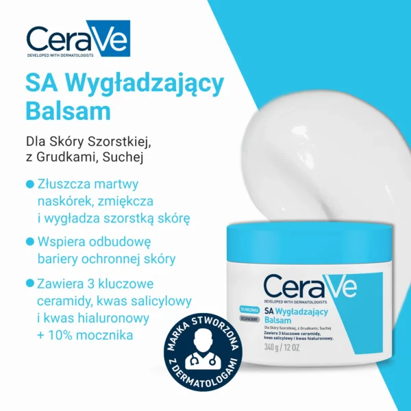 CeraVe balsam wygładzający do twarzy i ciała, 340 g - obrazek 2