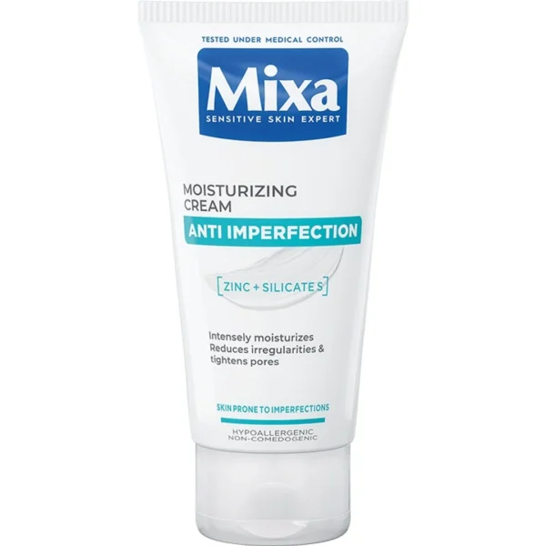 Mixa krem nawilżający przeciw niedoskonałościom 2w1, 50 ml
