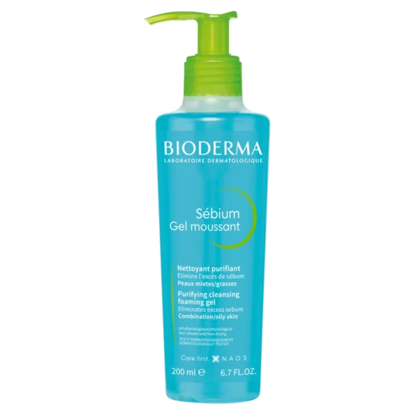 Bioderma Sebium antybakteryjny żel do mycia twarzy, 200 ml