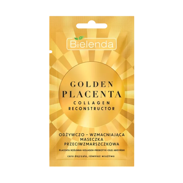 Bielenda Golden Placenta Collagen Reconstructor odżywczo-wzmacniająca maseczka przeciwzmarszczkowa, 8 g