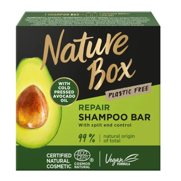 Nature Box Repair szampon do włosów w kostce Awokado, 85 g