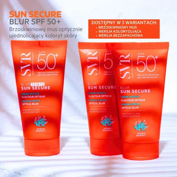 SVR Sun Secure Blur SPF 50+ nawilżający, kremowy mus ochronny, 50 ml - obrazek 6