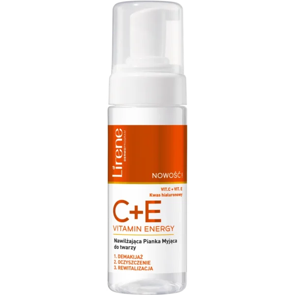 Lirene C+E VITAMIN ENERGY nawilżająca pianka myjąca do twarzy, 150 ml