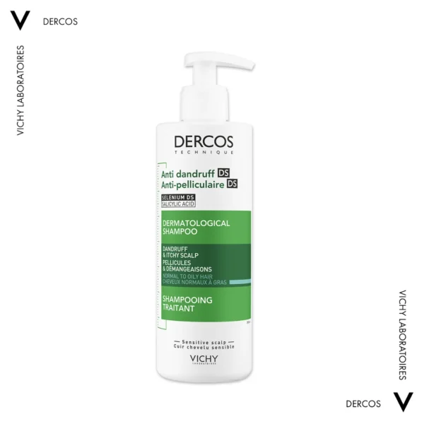 Vichy Dercos Szampon przeciwłupieżowy, włosy normalne i przetłuszczające się, 390 ml - obrazek 2